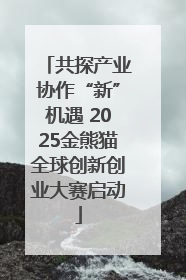 共探产业协作“新”机遇 2025金熊猫全球创新创业大赛启动