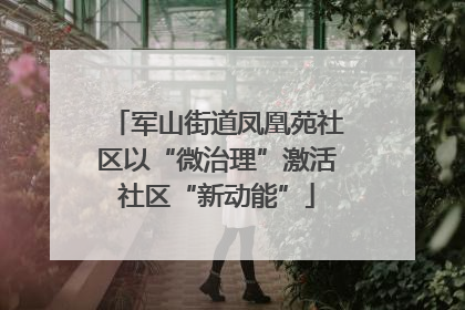 军山街道凤凰苑社区以“微治理”激活社区“新动能”