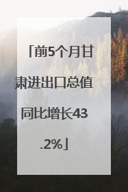 前5个月甘肃进出口总值同比增长43.2%