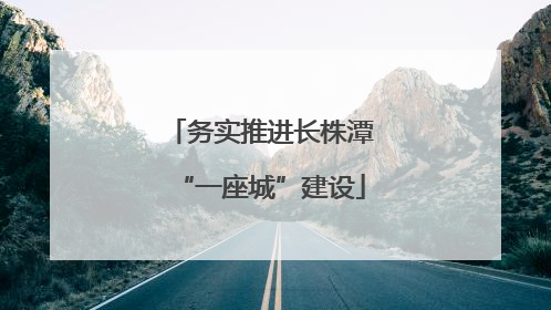 务实推进长株潭“一座城”建设