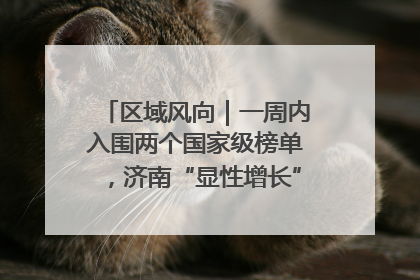 区域风向｜一周内入围两个国家级榜单，济南“显性增长”刷新城市影响力