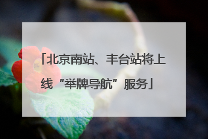 北京南站、丰台站将上线“举牌导航”服务