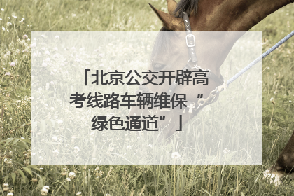 北京公交开辟高考线路车辆维保“绿色通道”