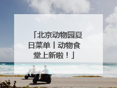北京动物园夏日菜单丨动物食堂上新啦！