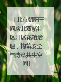 北京朝阳三间房北双桥社区开展花箱治理，构筑安全与诗意共生空间