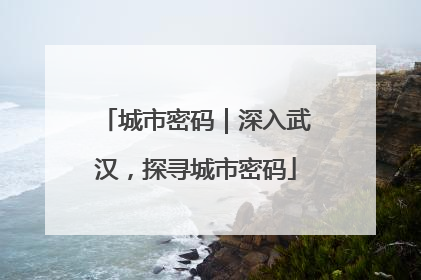 城市密码｜深入武汉，探寻城市密码