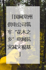 国网常州供电公司筑牢“花木之乡”电网抗灾减灾根基