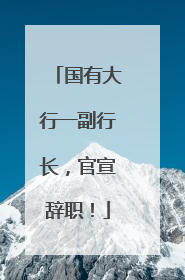 国有大行一副行长，官宣辞职！