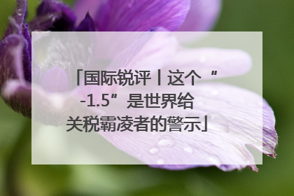 国际锐评丨这个“-1.5”是世界给关税霸凌者的警示