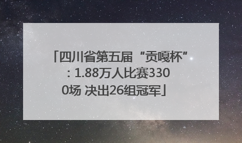 四川省第五届“贡嘎杯”：1.88万人比赛3300场 决出26组冠军
