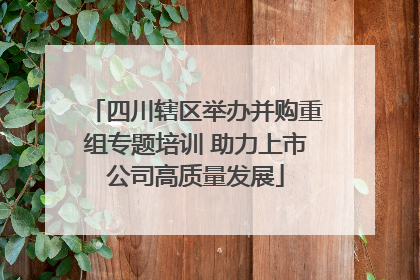 四川辖区举办并购重组专题培训 助力上市公司高质量发展