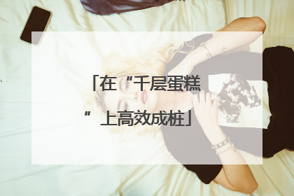 在“千层蛋糕”上高效成桩