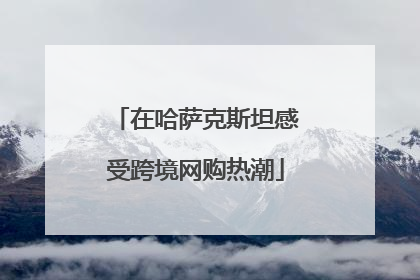 在哈萨克斯坦感受跨境网购热潮
