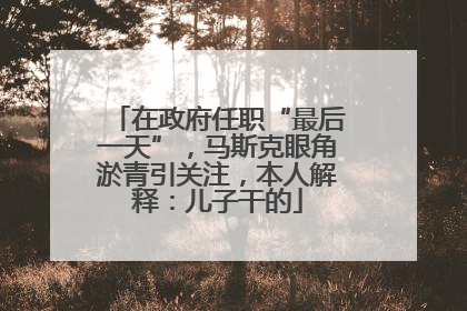 在政府任职“最后一天”，马斯克眼角淤青引关注，本人解释：儿子干的