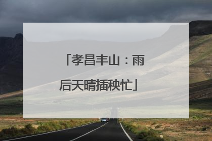 孝昌丰山：雨后天晴插秧忙