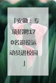 安徽：专项招聘170名退役运动员进校园