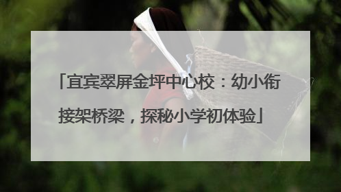 宜宾翠屏金坪中心校：幼小衔接架桥梁，探秘小学初体验