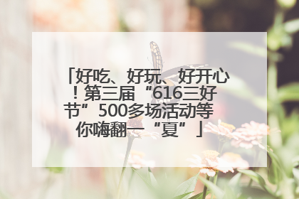 好吃、好玩、好开心！第三届“616三好节”500多场活动等你嗨翻一“夏”
