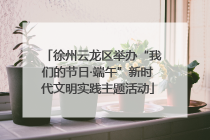 徐州云龙区举办“我们的节日·端午”新时代文明实践主题活动