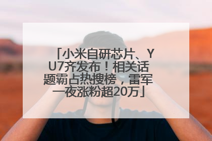小米自研芯片、YU7齐发布！相关话题霸占热搜榜，雷军一夜涨粉超20万
