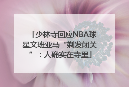 少林寺回应NBA球星文班亚马“剃发闭关”：人确实在寺里