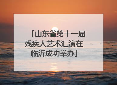 山东省第十一届残疾人艺术汇演在临沂成功举办