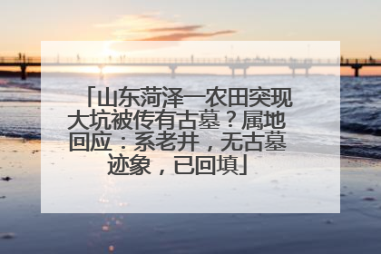 山东菏泽一农田突现大坑被传有古墓？属地回应：系老井，无古墓迹象，已回填
