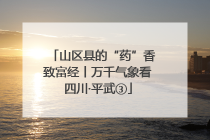 山区县的“药”香致富经丨万千气象看四川·平武③