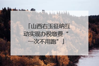 山西右玉征纳互动实现办税缴费“一次不用跑”
