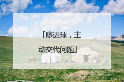 廖进球，主动交代问题