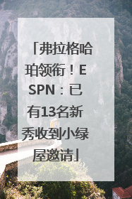 弗拉格哈珀领衔！ESPN：已有13名新秀收到小绿屋邀请