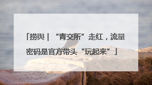 捞舆｜“青交所”走红，流量密码是官方带头“玩起来”