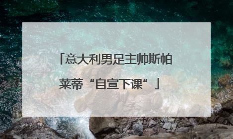 意大利男足主帅斯帕莱蒂“自宣下课”