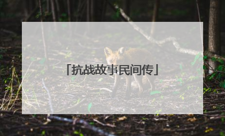 抗战故事民间传