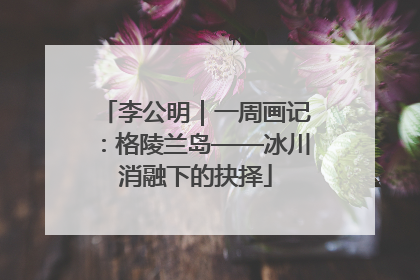 李公明｜一周画记：格陵兰岛——冰川消融下的抉择
