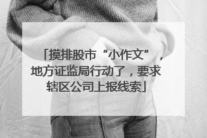 摸排股市“小作文”，地方证监局行动了，要求辖区公司上报线索