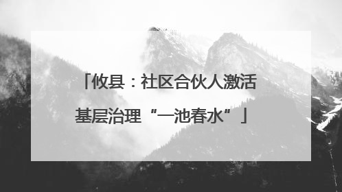 攸县：社区合伙人激活基层治理“一池春水”