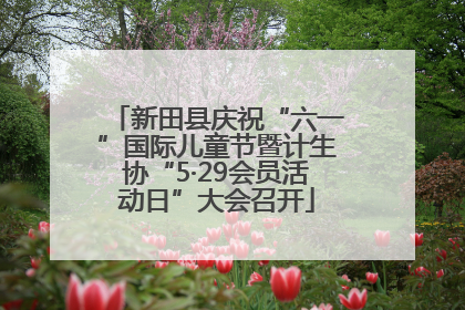 新田县庆祝“六一”国际儿童节暨计生协“5·29会员活动日”大会召开