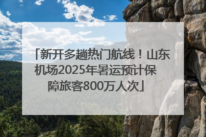 新开多趟热门航线！山东机场2025年暑运预计保障旅客800万人次