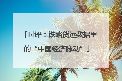 时评：铁路货运数据里的“中国经济脉动”