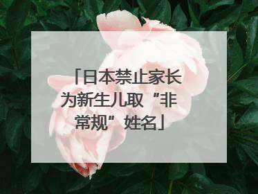 日本禁止家长为新生儿取“非常规”姓名