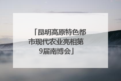 昆明高原特色都市现代农业亮相第9届南博会