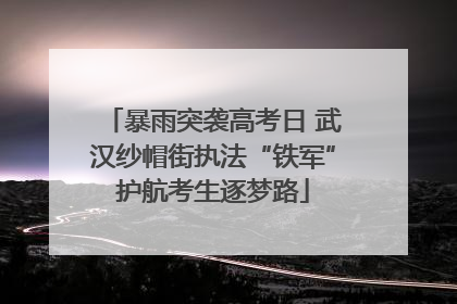 暴雨突袭高考日 武汉纱帽街执法“铁军”护航考生逐梦路