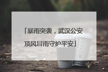 暴雨突袭，武汉公安顶风冒雨守护平安