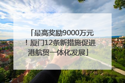 最高奖励9000万元！厦门12条新措施促进港航贸一体化发展