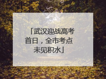 武汉迎战高考首日，全市考点未见积水