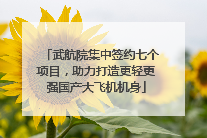 武航院集中签约七个项目，助力打造更轻更强国产大飞机机身