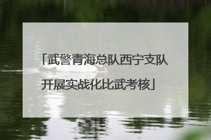 武警青海总队西宁支队开展实战化比武考核