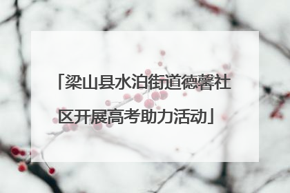 梁山县水泊街道德馨社区开展高考助力活动