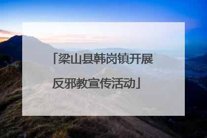 梁山县韩岗镇开展反邪教宣传活动